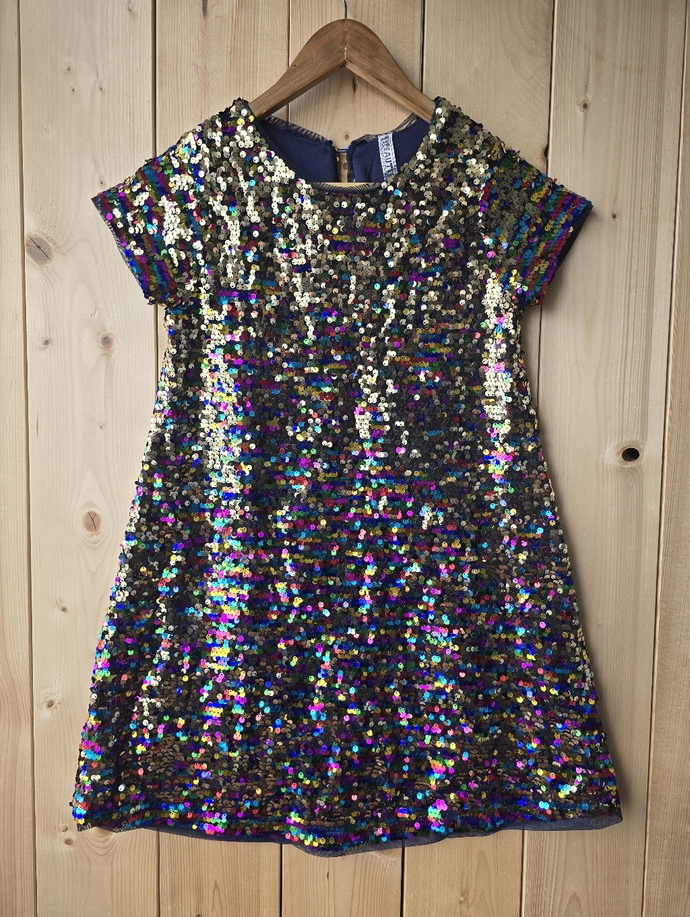 Beautees Rainbow Sequin Multi Colored Party Dress Girls Size 10